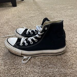 Black high top converse